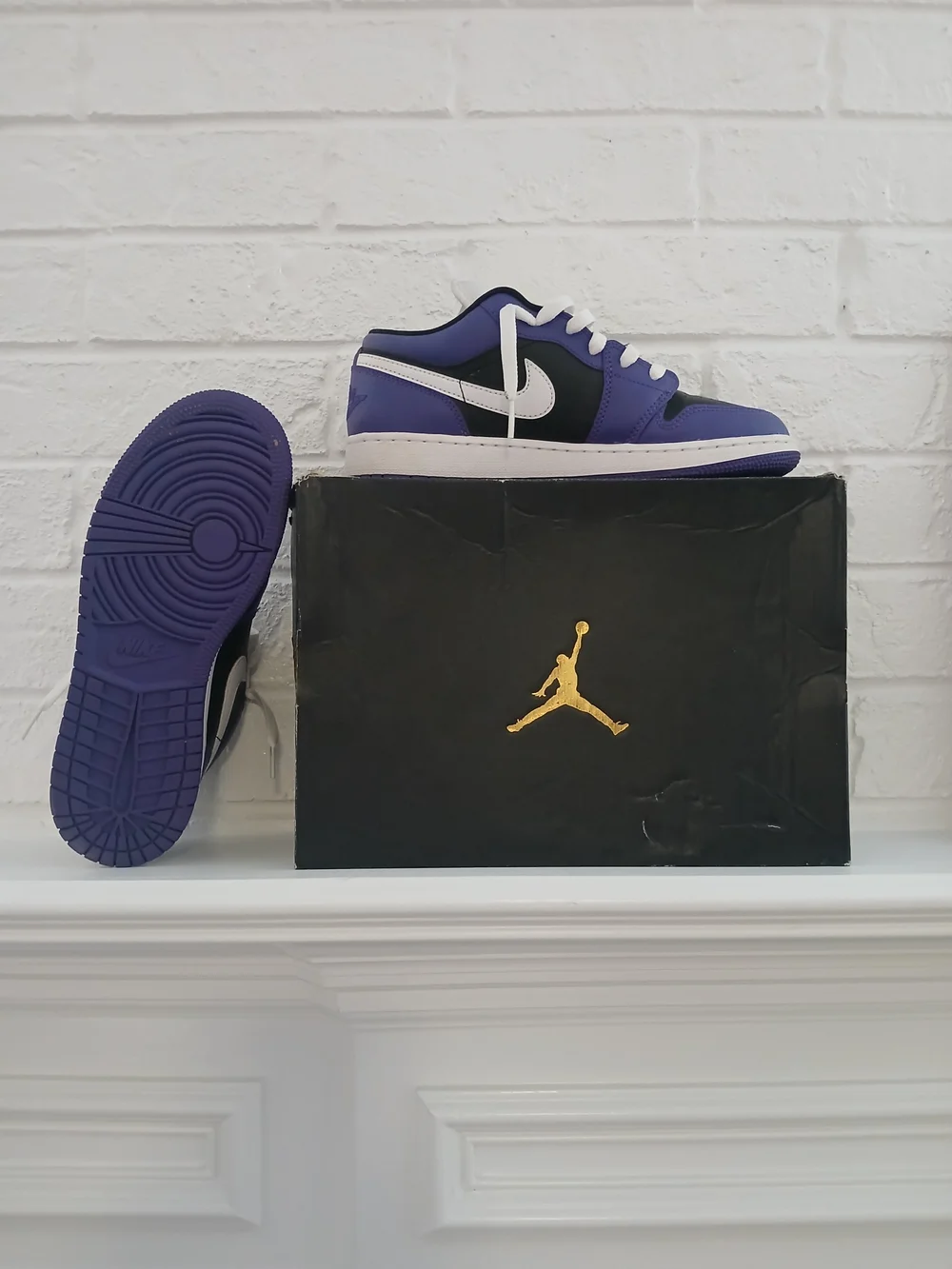 Nike Air Jordan 1 Retro Low Court Purple Black 553560-501 6.5Y